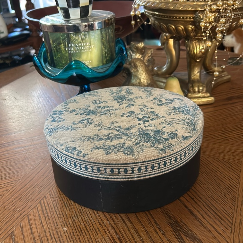 Vintage Round Covered Box